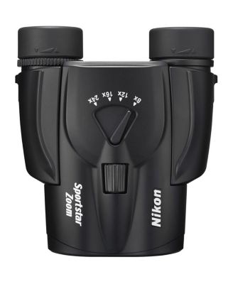 8-24x25 Sportstar Zoom Weather Resistant Porro Prism Binocular with 4.6 Degree Angle of View, Black