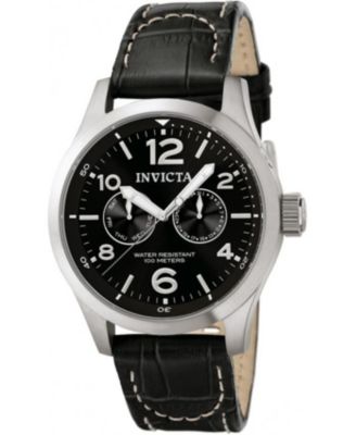 Men's 0764 I-Force Quartz Multifunction Black Dial Watch