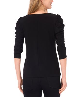 Women's V-Neck Volume Sleeve Top