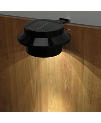 LED Solar Gutter Light Waterproof Outdoor Garden Fence Wall Lights 10 Packs