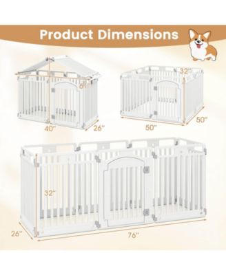 Panel 32” Tall Plastic Dog Panel with Securing Locking Door for Medium