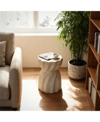 Streamdale Cement Outdoor Accent Table - Terrazzo Style