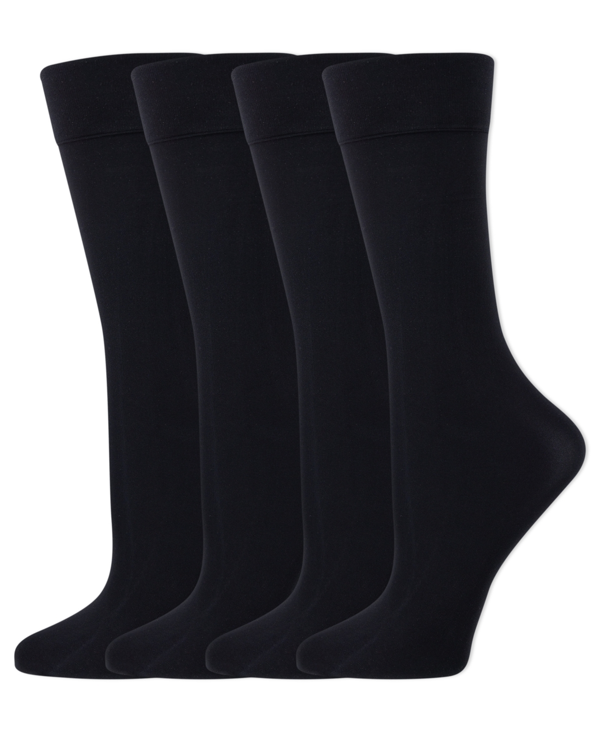 Ralph Lauren Women's 4-pack Mesh Sheer Trouser Socks In Black