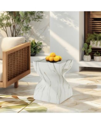 Cement Outdoor Accent Table - Terrazzo Style