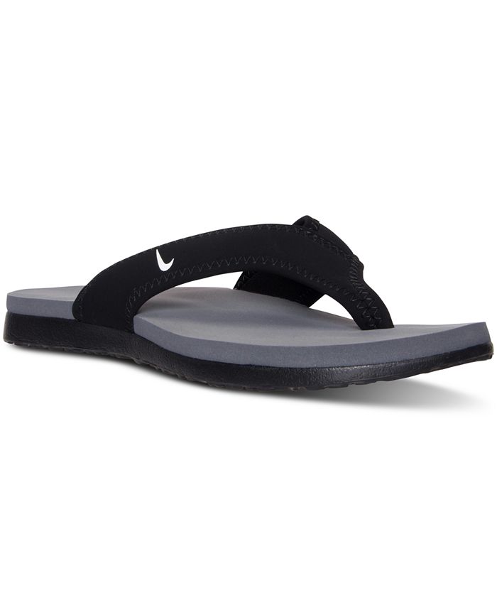 New Nike Men's Celso Girl Thong Plus Sandal, Black/Gray Size 11