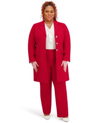 Women's Three Button Patch Pocket Trench Coat