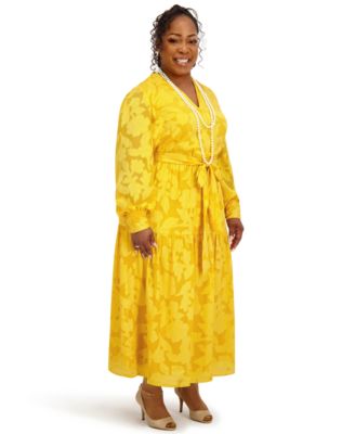 Women's Soft V-Neck Tiered Midi Dress