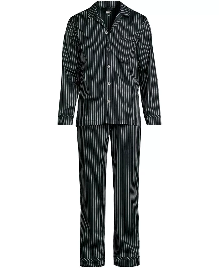 Men's Long Sleeve Temperature Regulating Woven Sleep Set - thumbnail 3