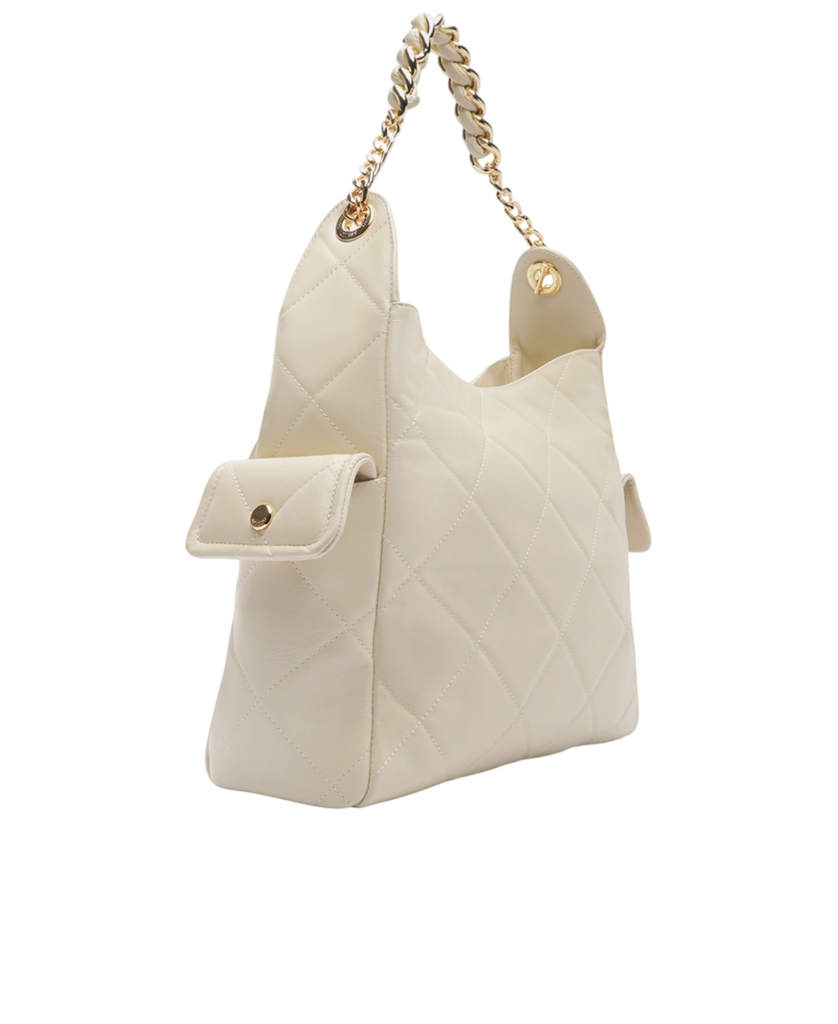 Arezzo Diana Large Leather Shoulder Bag In Brown