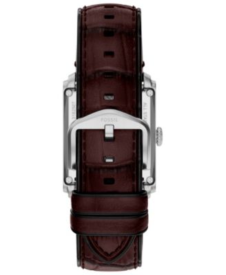 Men's Carraway Automatic Brown Croco Leather Watch, 30mm