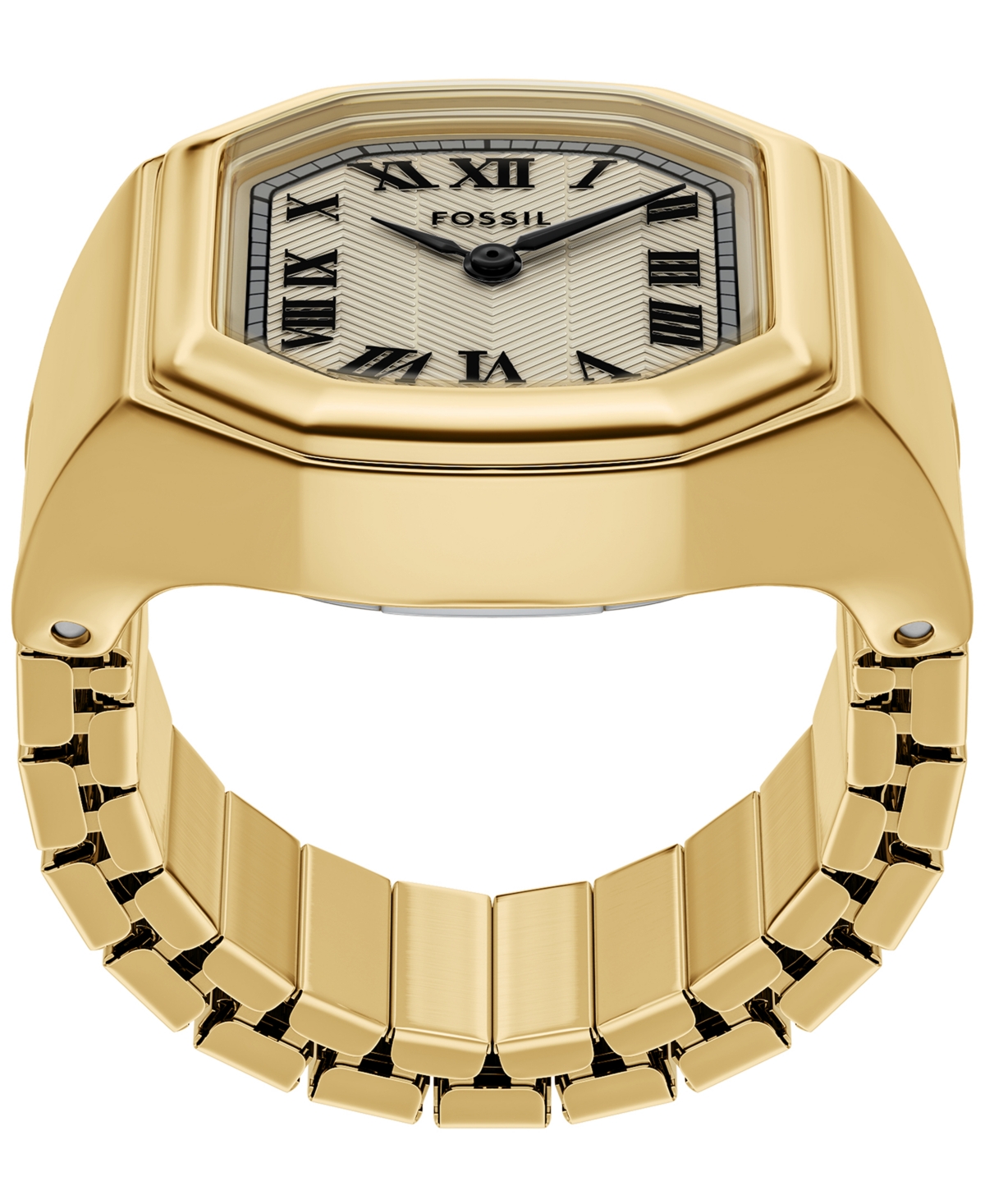 Fossil Women's Harlow Watch Ring Two-Hand Gold-Tone Stainless Steel Watch, 16mm