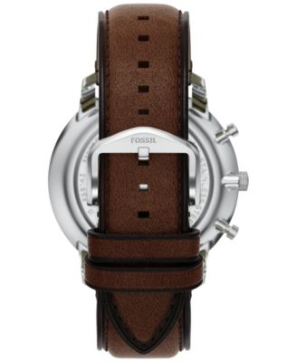 Men's Neutra Chronograph Brown Leather Watch, 44mm