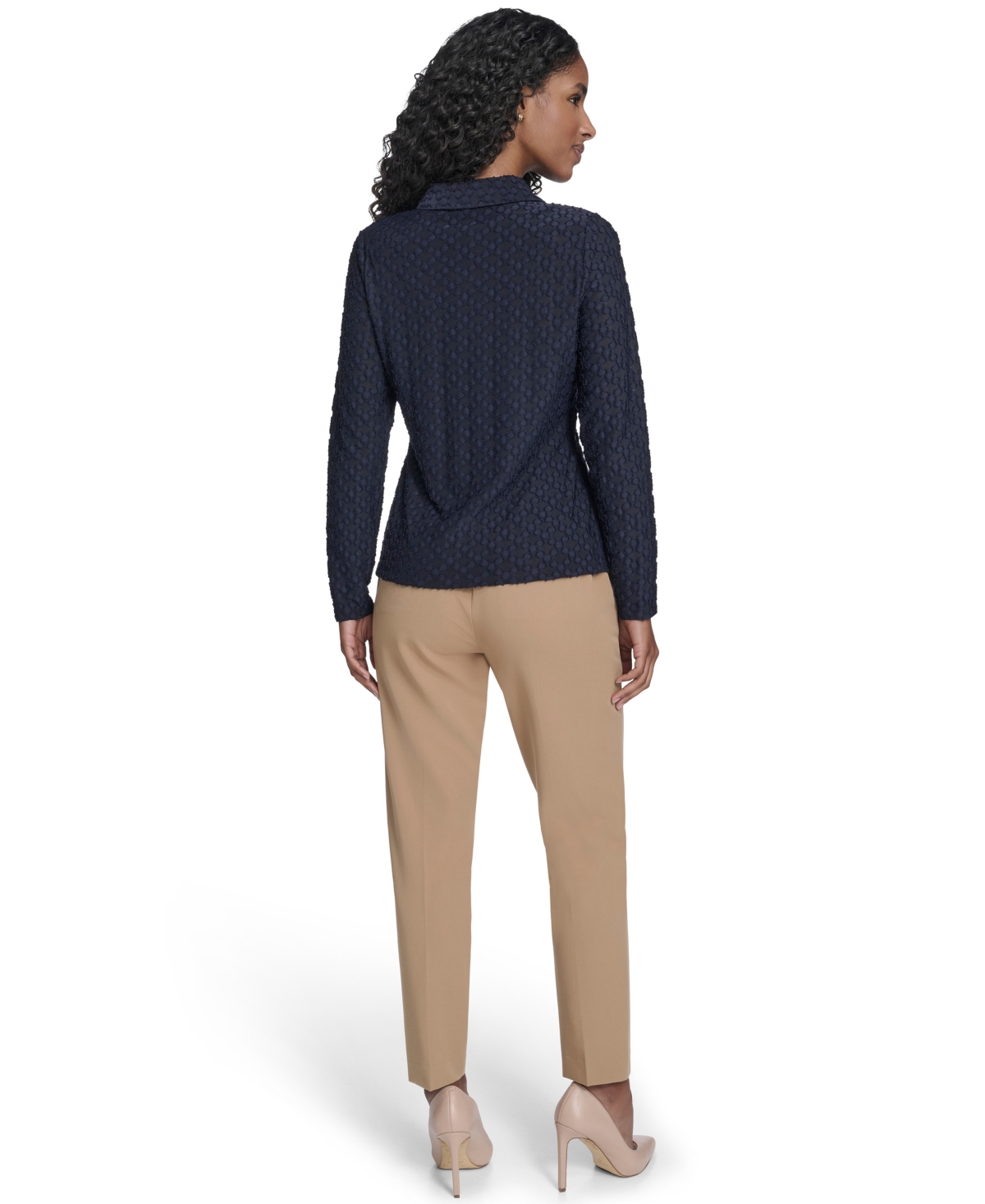 Tommy Hilfiger Women's Floral Clip Button-up Top In Blue
