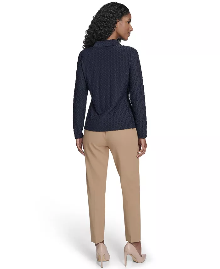 Women's Floral Clip Button-Up Top - thumbnail 7