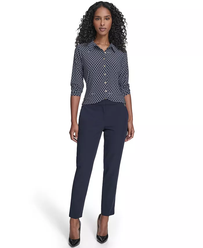 Women's Long Sleeve Clover Button-Up Top - thumbnail 10