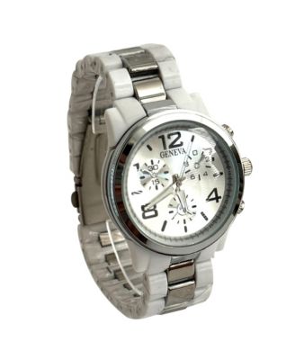 White and Silver tone Women Watch