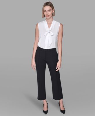 Women's Invisible Zipper Ankle Straight Pants