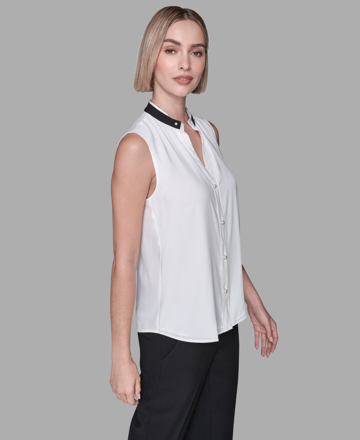Karl Lagerfeld Women's Sleeveless Top In White