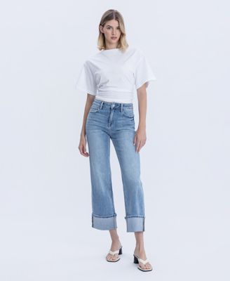 Women's High Rise Slim Wide Leg Jeans