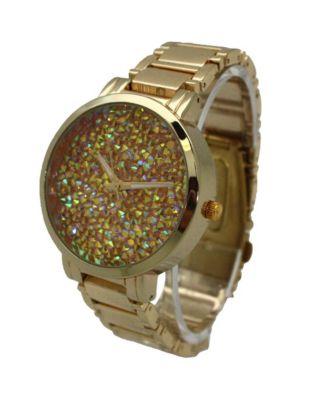 Yellow Gold Sparkling Face Women Watch