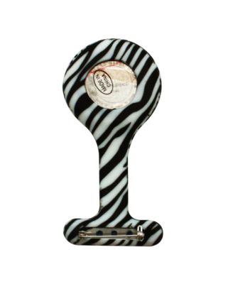 Zebra Printed Silicone Fob Nurse Watch