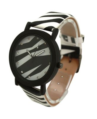 White Zebra Colorful Strap Women Watch