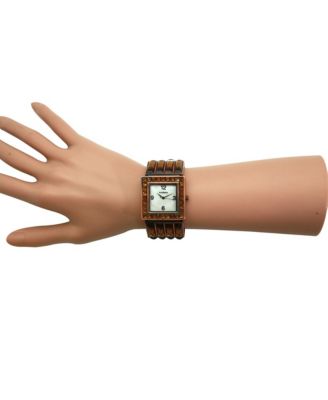 Olivia Copper Pratt Square Jewel Women Watch