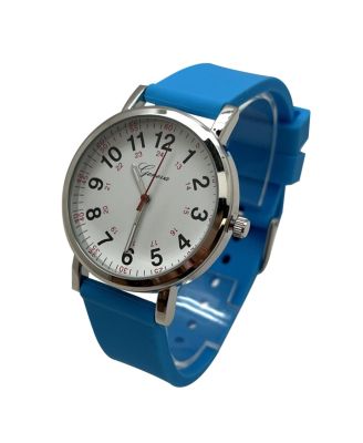 Turquoise Easy-Read Nurse Watch with Silicone Band Women Watch