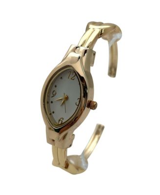 Elegant Thin Bangle Women Watch, Gold