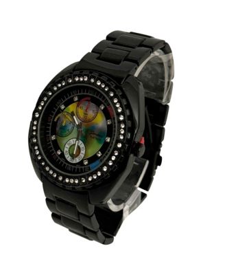 Black and Rhinestones Bezel Women Watch