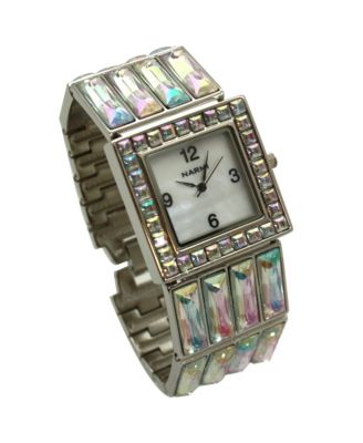 Olivia Silver Pratt Square Jewel Women Watch