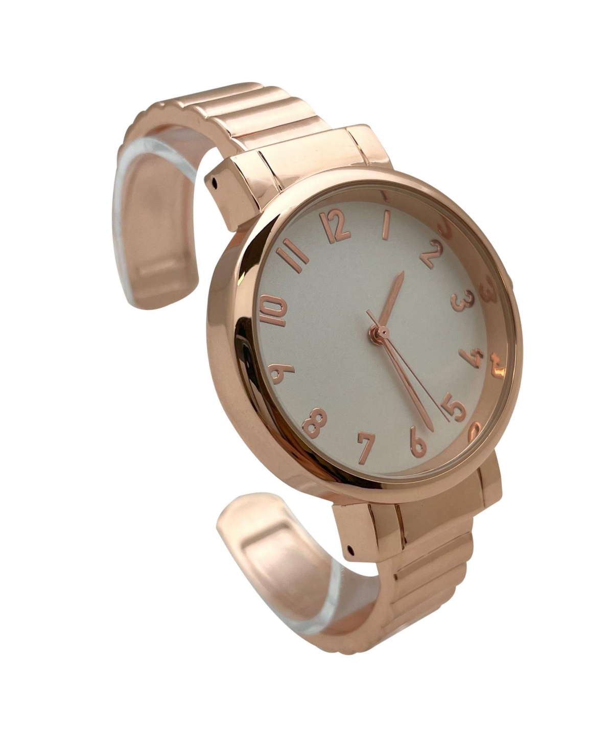 Olivia Pratt Rose Gold Round Face Every Day Versatile Bangle Women Watch