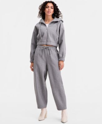 Women's Felt Cropped Hoodie, Macy's Exclusive