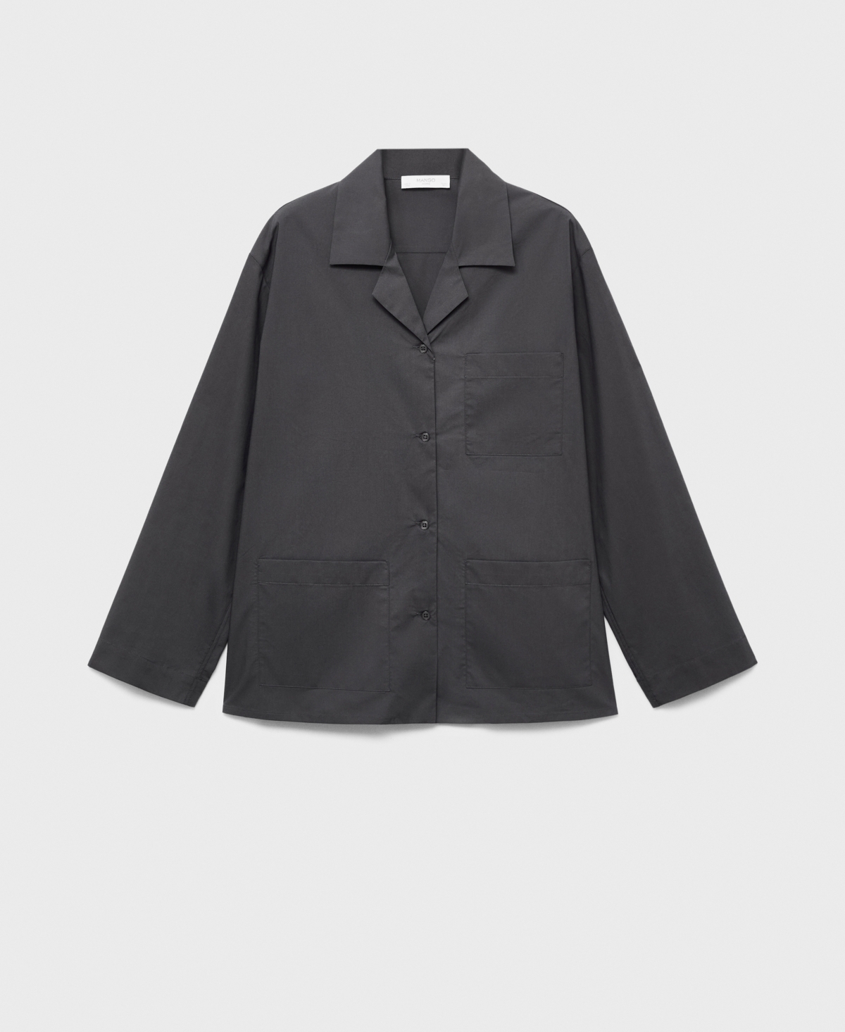 Mango Women's Poplin Pajama Shirt In Gray