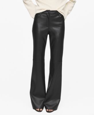MANGO - Women's Leather-Effect Skinny Pants