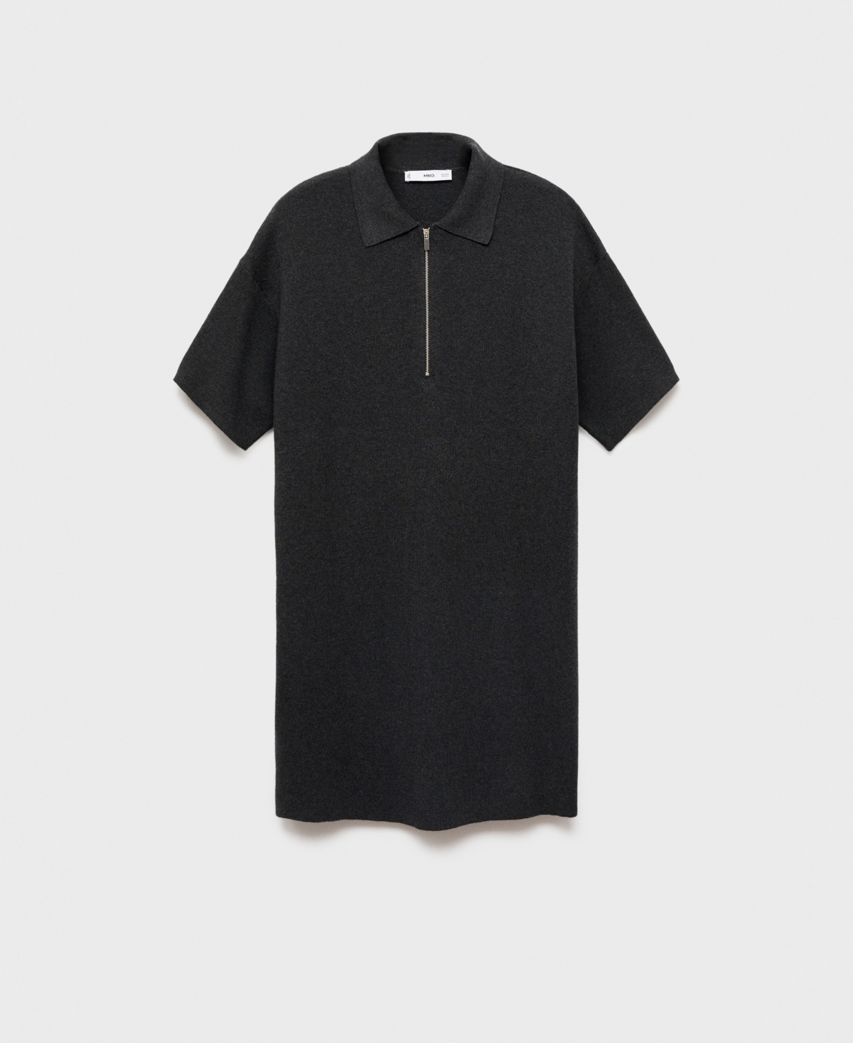 Mango Polo Dress In Black