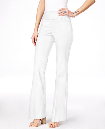 INC International Concepts Curvy-Fit Flare-Leg Trousers, Only at Macy's ...