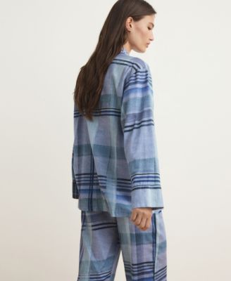 Women's Piping Detail Printed Pajama Shirt