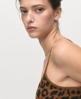 Women's Leopard-Print Knitted Top