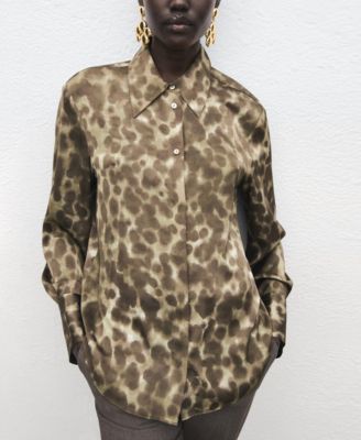 Women's Satin Print Shirt