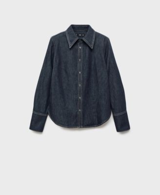 MANGO - Women's Seams Detail Denim Shirt