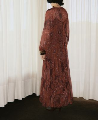 Women's Paisley-Print Oversized Dress