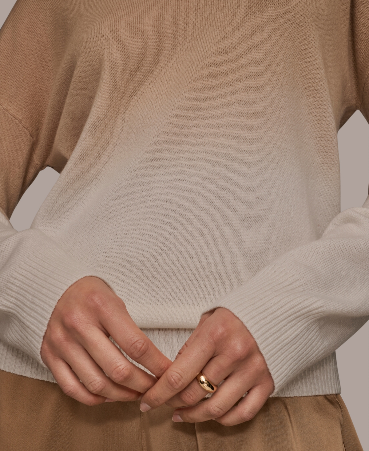 Donna Karan Weekend Women's Long Sleeve Crew Neck Top