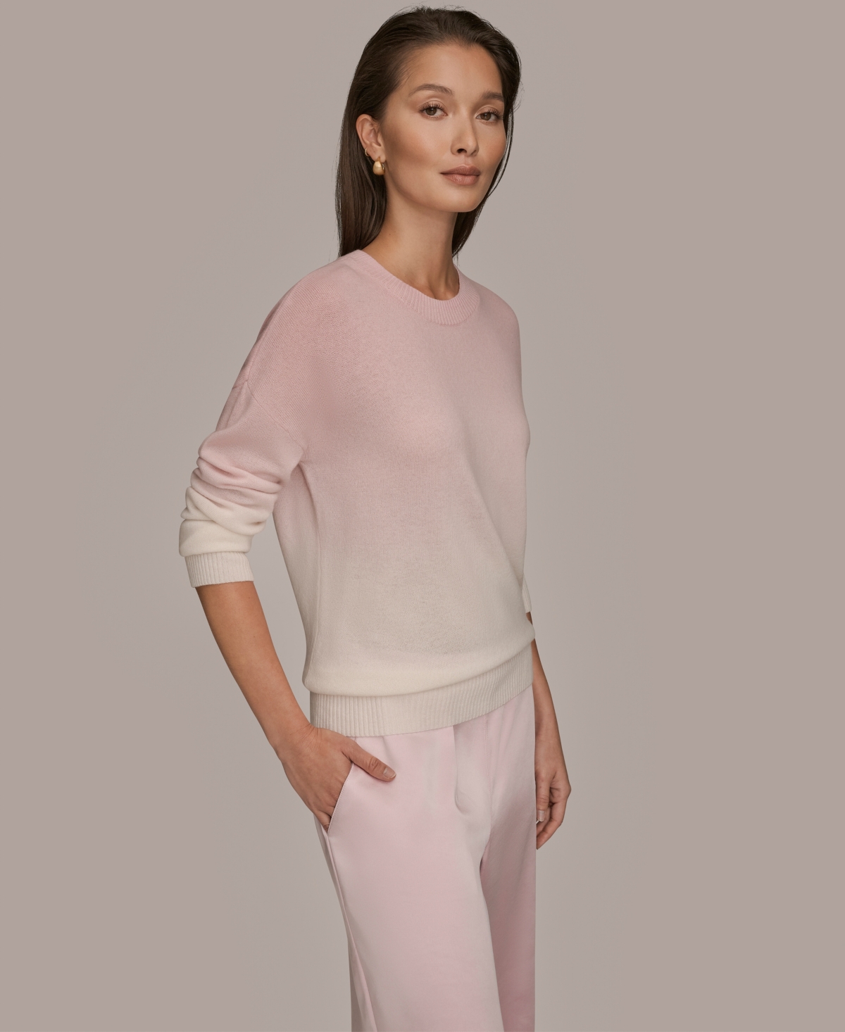 Donna Karan Weekend Women's Long Sleeve Crew Neck Top