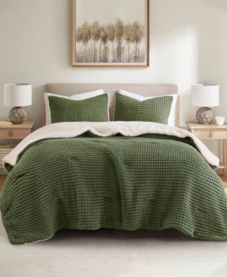 	Textured Knit Chenille 3-Pc. Comforter Set, Full/Queen