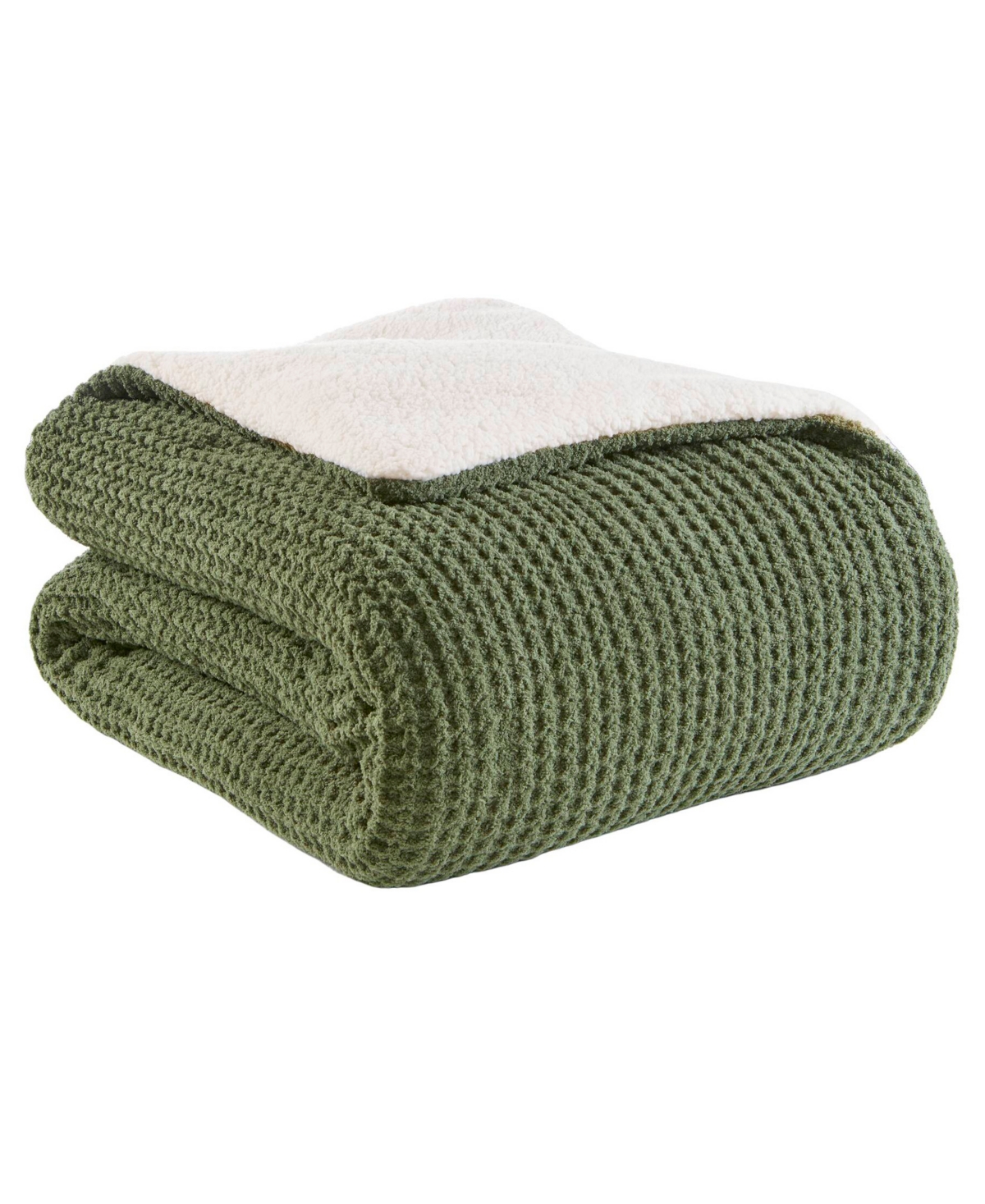 Madison Park Riordan Waffle Knit Chenille 3-pc. Comforter Set, Full/queen In Green