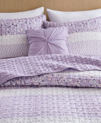 Caralie Seersucker 4-Pc. Quilt Set, Full/Queen
