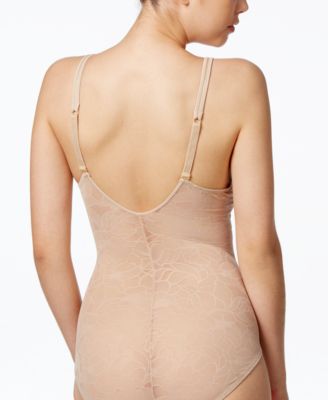 Women's Ultra-Light Firm Tummy-Control Sheer Lace Body Briefer DF6552