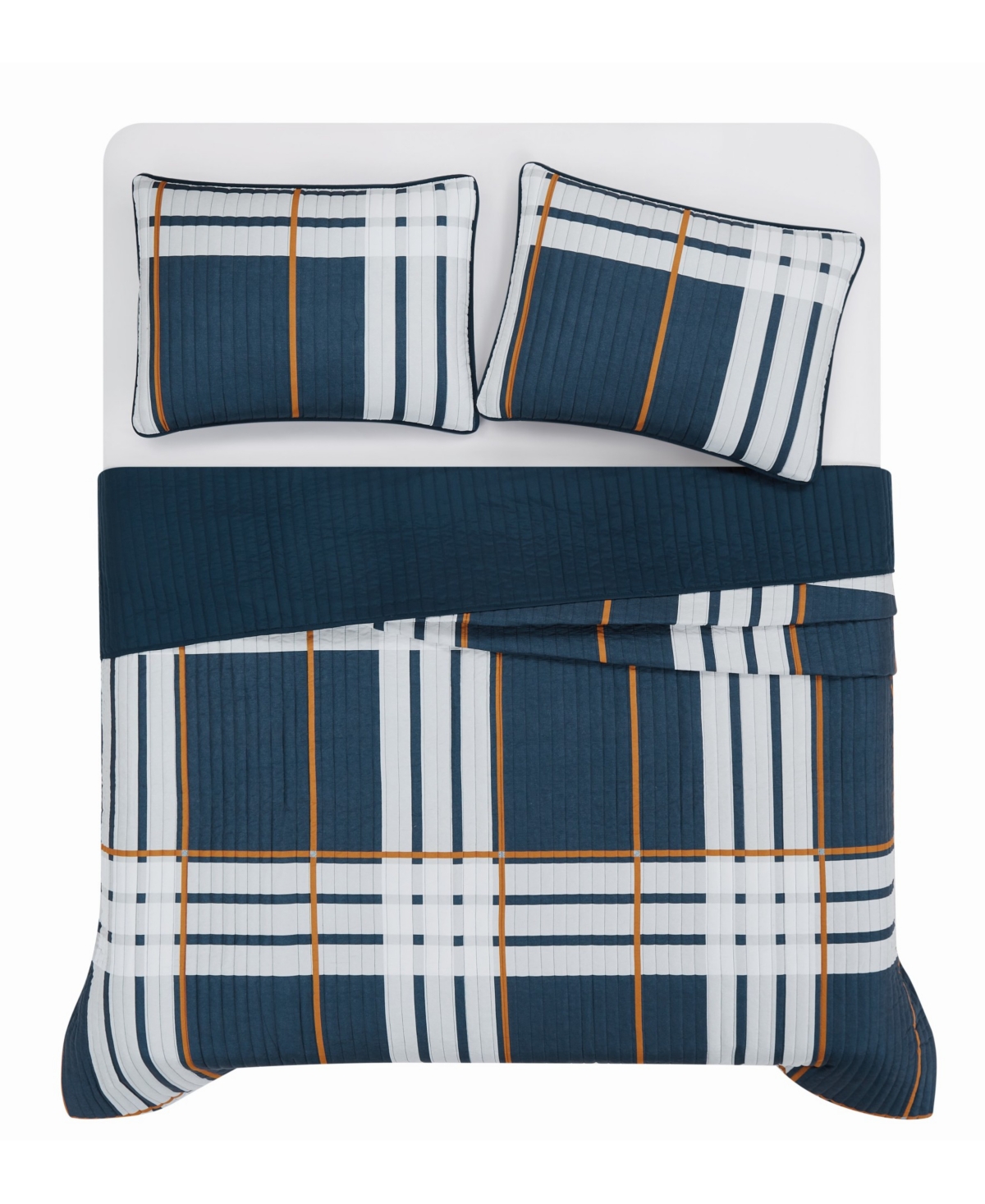Truly Soft Henry Plaid 3-pc. Quilt Set, King In Blue