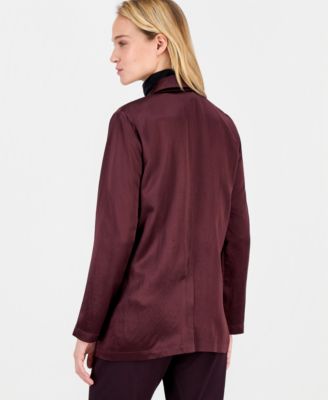 Women's Satin Notch Collar Blazer